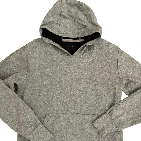 Stampd Women's Unisex Gray Pullover Hoodie with Scoop Hem & Thumb Holes - Large - Picture 2 of 15